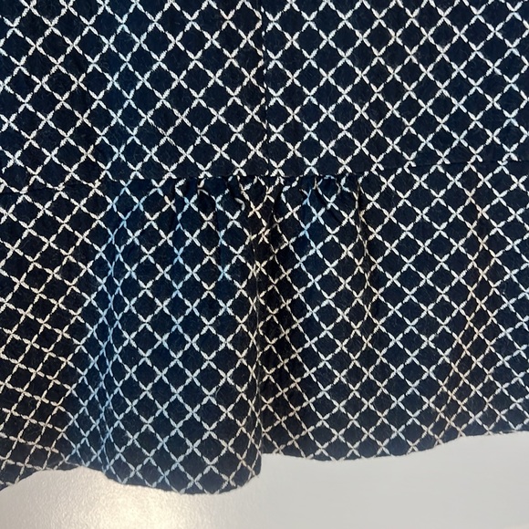 Chico cotton wool navy blazer size 2 black and white diamond design workwear - Picture 8 of 15